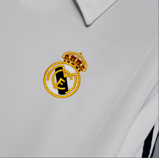 Retro 2001/2002 Real Madrid Home Long Sleeve Football Shirt Thai Quality