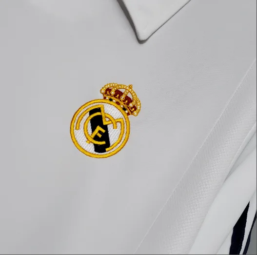 Retro 2001/2002 Real Madrid Home Long Sleeve Football Shirt Thai Quality