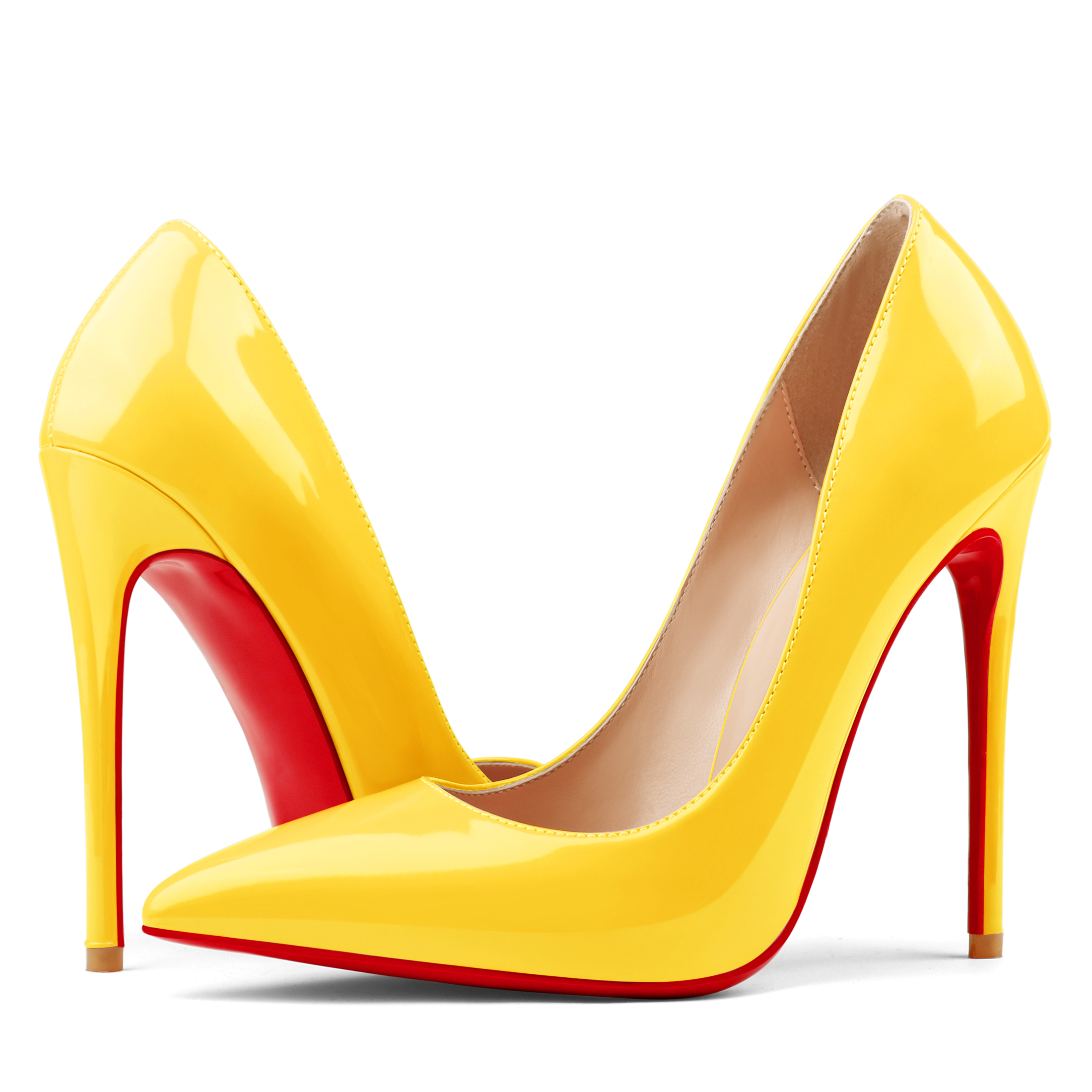 120mm Women's Party Daily Red Soles Patent Pumps-vocosishoes