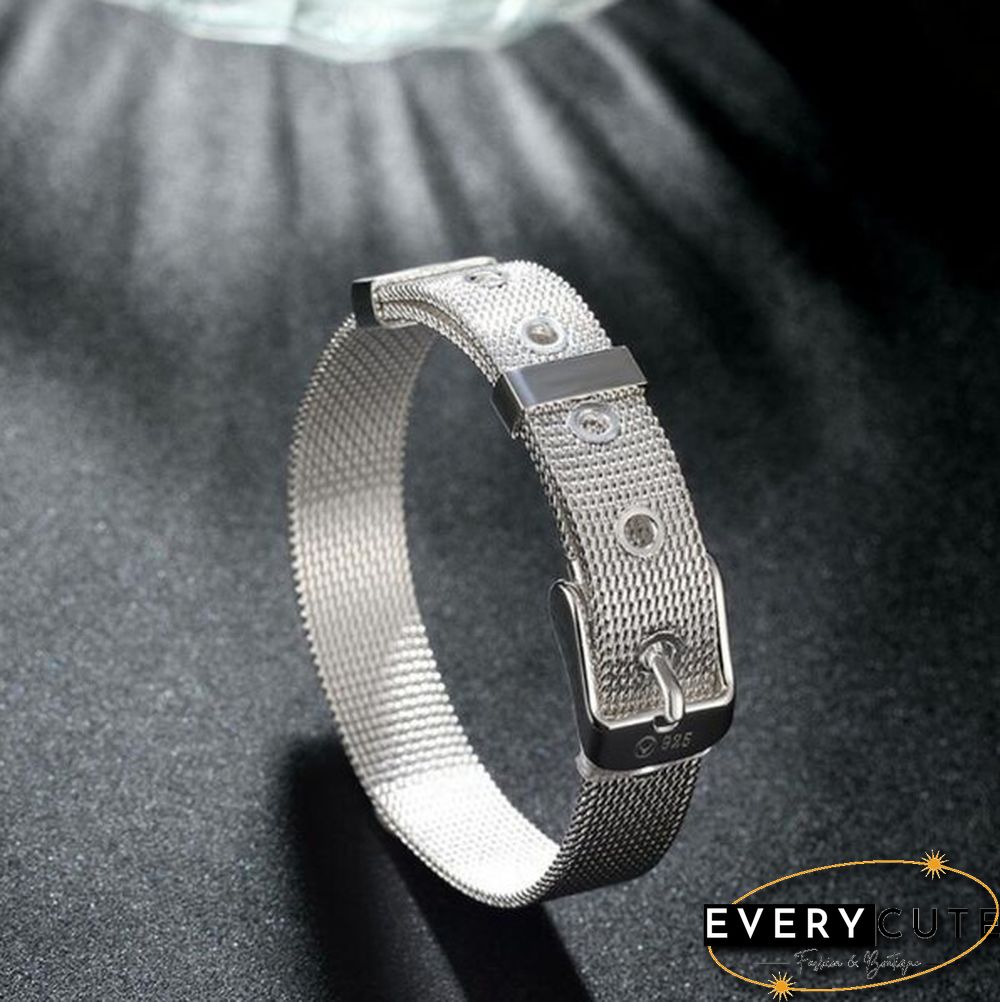Fashion Jewelry 925 Sterling Silver Bangle Bracelets for Women