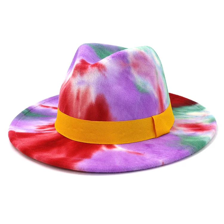 Tie-Dye Fedora - Red