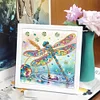 5D DIY Partial Special Shaped Drill Dragonfly Diamond Painting With Frame Decor 19.2x19.2cm