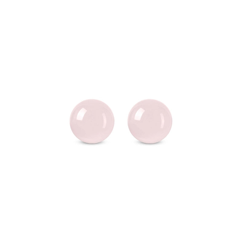 1 Pair Minimalist Geometric Round Plating Rose Quartz Green Aventurine Copper Ear Studs