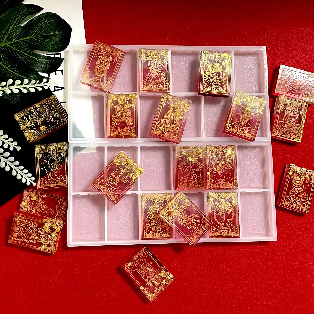 2Pcs Tarot Card Silicone Casting Resin Molds