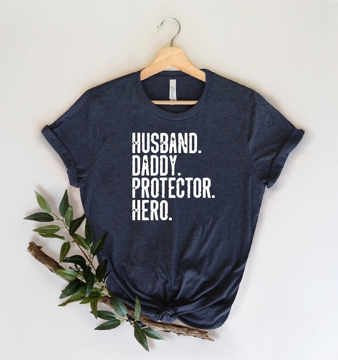 Husband Daddy Protector Hero Shirt Fathers Day T-Shirt Gift Funny Dad Birthday Top Tees