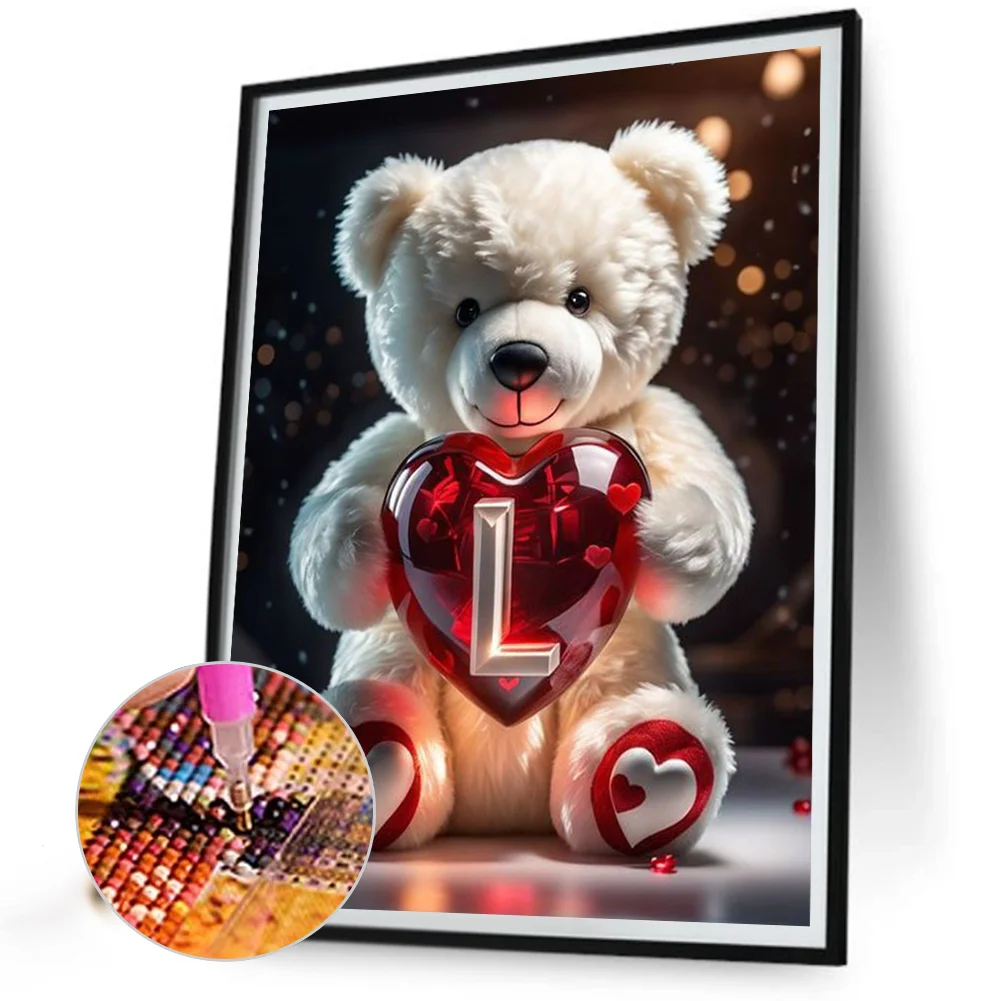 Diamond Painting - Full Square Drill - Bear Love L(Canvas|35*45cm)