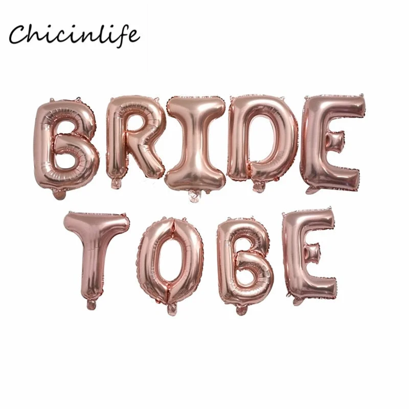 Chicinlife Rose gold Bride To Be Latex Balloons heart star balloon Bachelorette wedding party decoration
