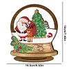 >SALE<Wooden Christmas Table Top Diamond Painting Ornament Kits Xmas Home Decor (H)