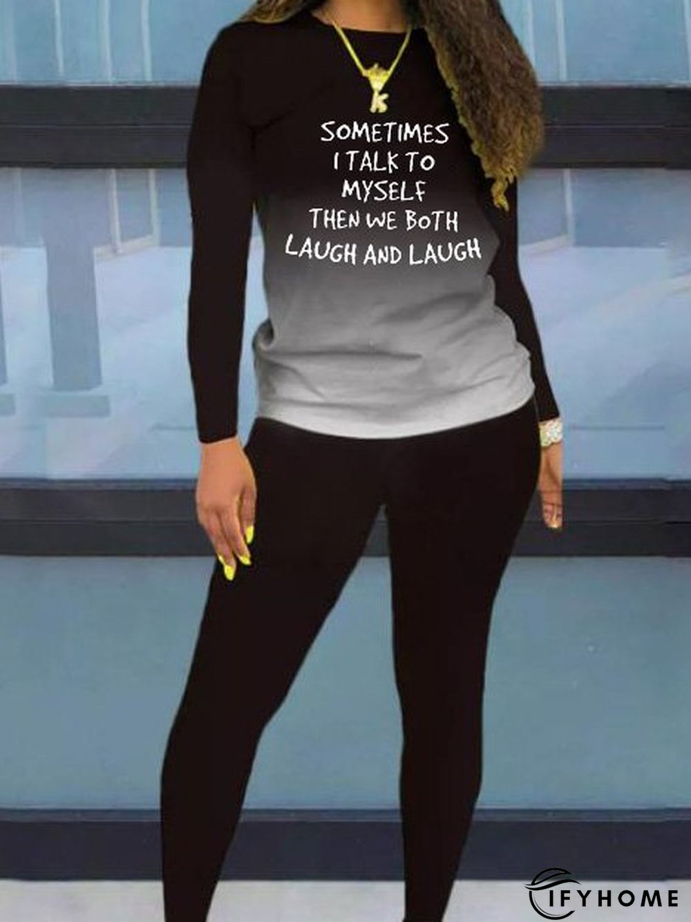 Regular Fit Crew Neck Two Piece Set | IFYHOME