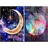2Pcs/set Diamond Painting-DIY Full Round Drill Stars Moon(40*60CM)