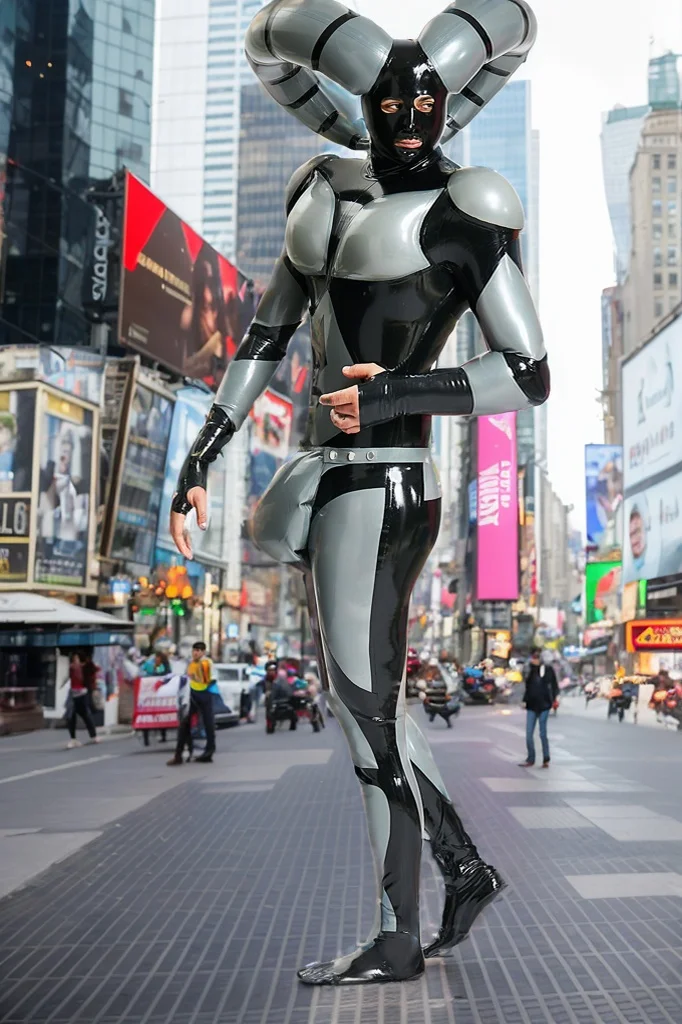 Men Latex Catsuits Male Cernunnos The Horned God Inflatable Suit Fantasy Role  Playing Costume