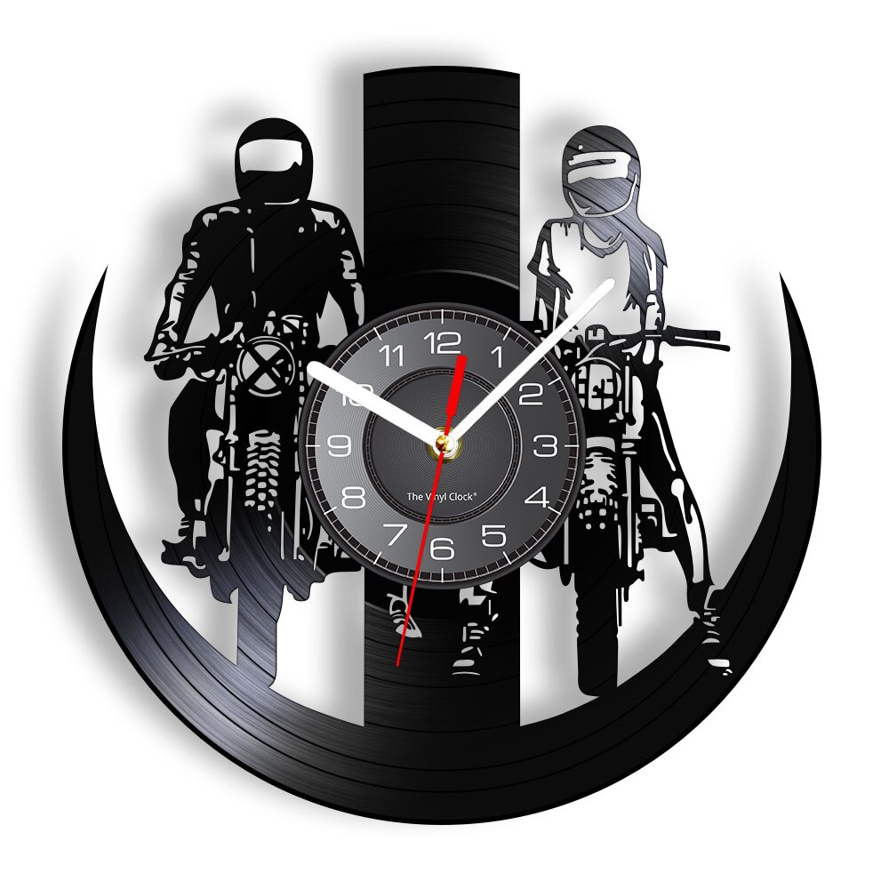 

Motorcycle Garage Recor - Vinyl Record Wall Clock - Without LED, 501 Original