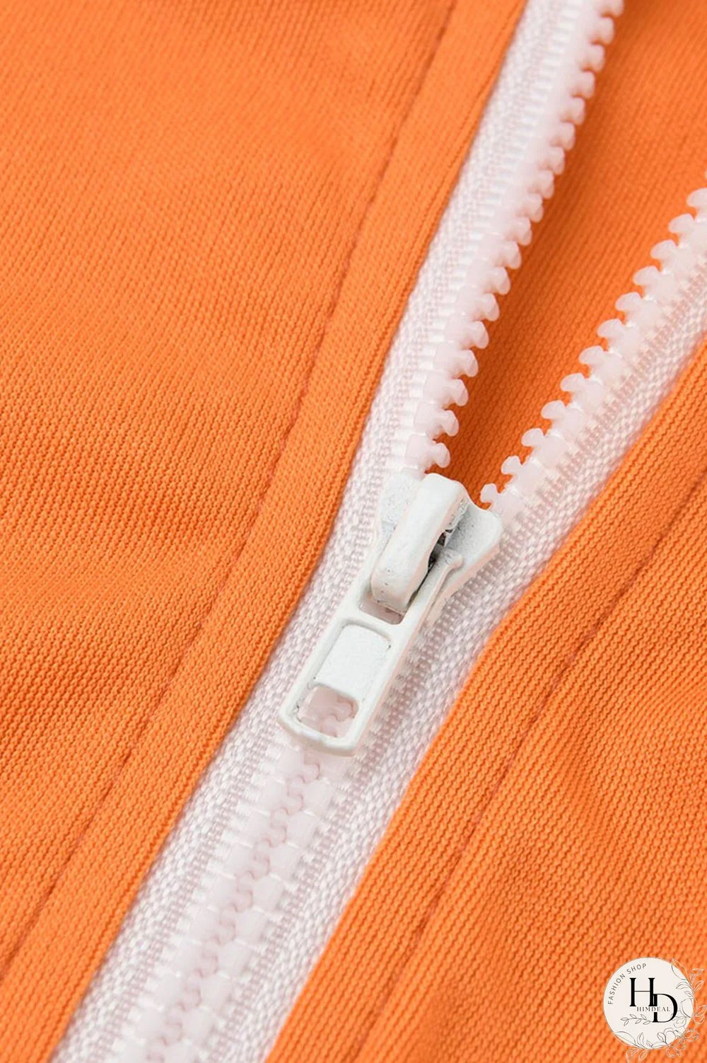 Tangerine Casual Solid Split Joint Zipper Zipper Collar Sleeveless Two Pieces