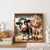 Diamond Painting-DIY Full Round Drill Girl and Cow
