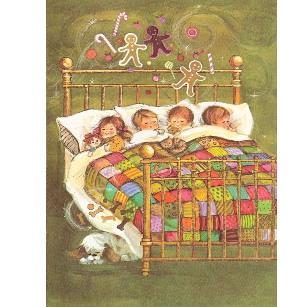 

Sleeping Kids - Round Drill Diamond Painting - 30*40CM, 501 Original