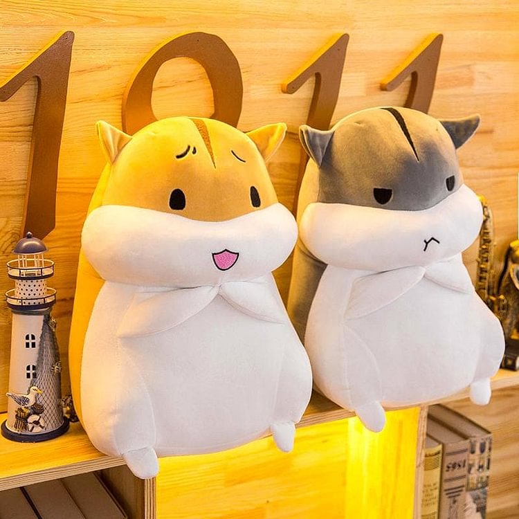 Grey/Yellow Kawaii Plush Hamster Toy SP1711568