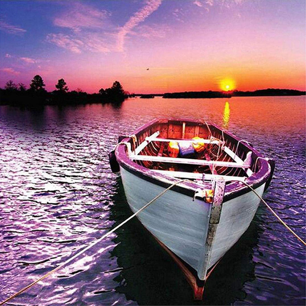 Canoe-Paint by Numbers-16"x16"/40x40cm