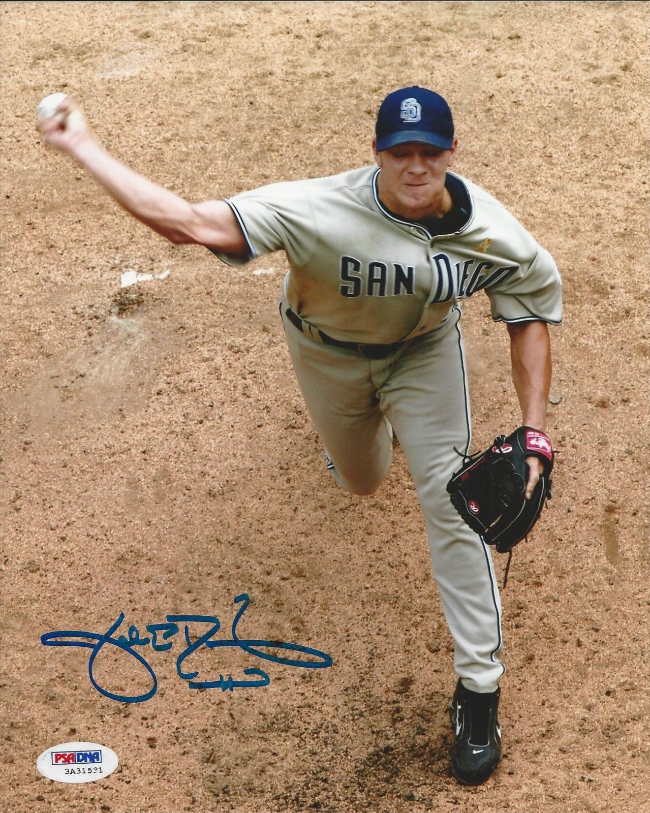 Jake Peavy Signed San Diego Padres 8x10 Photo Poster painting PSA 3A31531