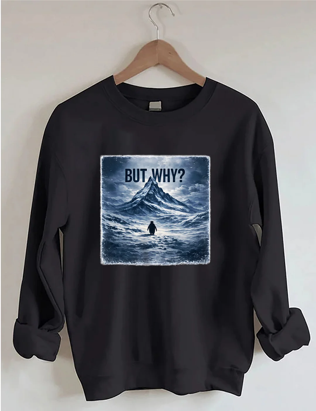 But Why Penguin Sweatshirt