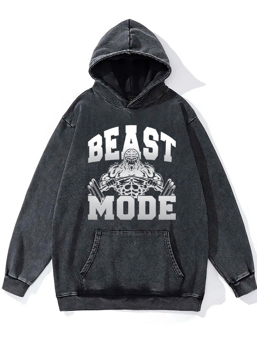 Muscular Gorilla Washed Gym Hoodie