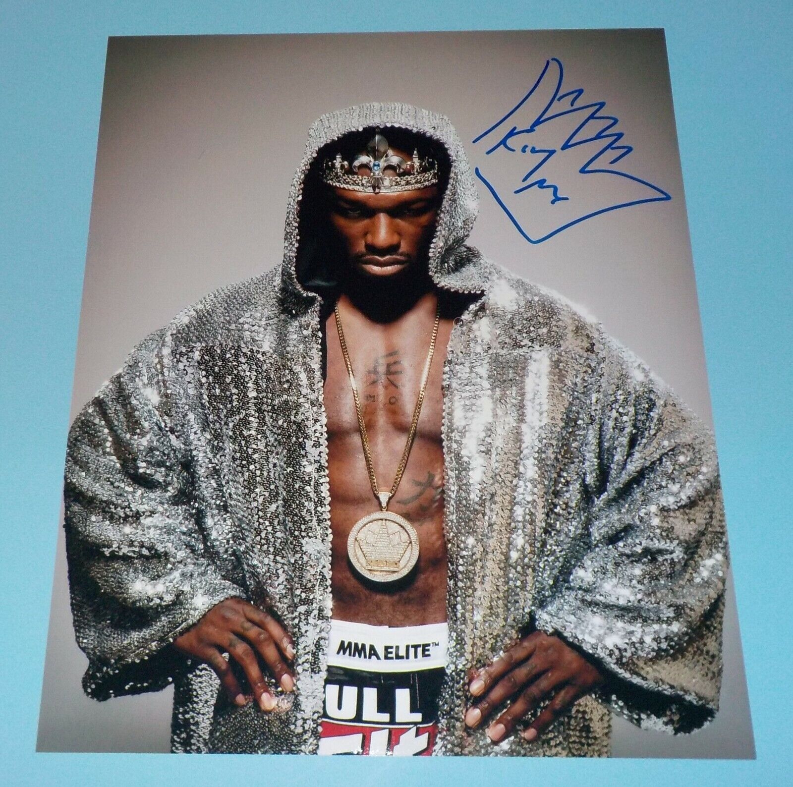 King Mo Lawal Signed Autographed 8x10 Photo Poster painting MMA UFC Leaf COA