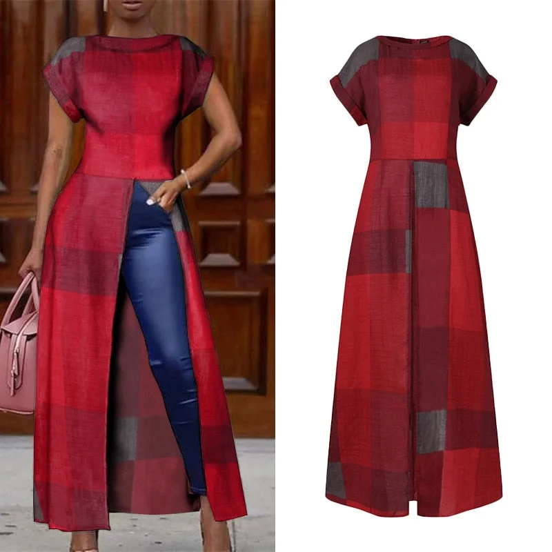 Elegant Leopard Print Blouse Women Tunic VONDA 2022 Female Tops Vintage Long Shirts Office Holiday Split Party Blusas Femininas