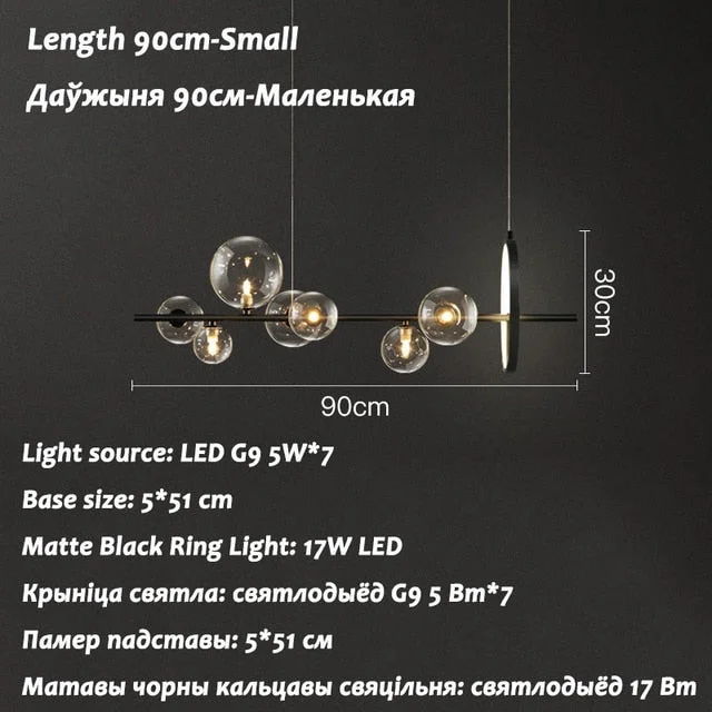 Modern Nordic LED Chandelier for Dining Room Coffee Shop Office Bar Deco Long Restaurant Hanging Lamp Creactive Pendant Light