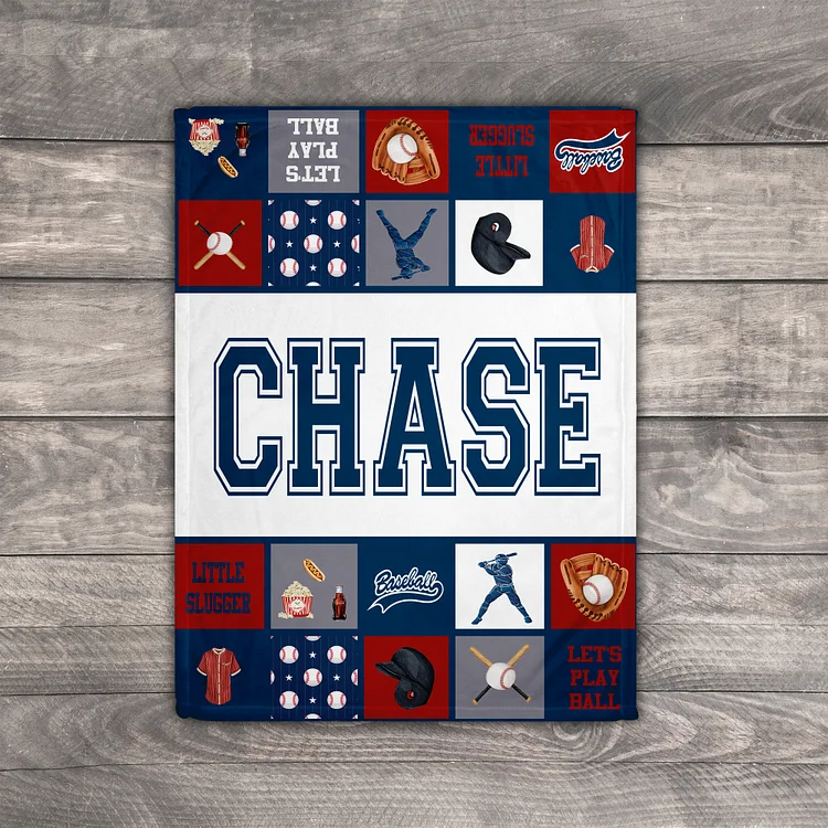 Personalized Baseball Blanket for Comfort & Unique| BKKid148