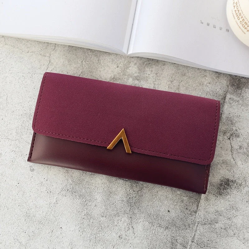 2020 Leather Women Wallets Hasp Lady Moneybags Zipper Coin Purse Woman Envelope Wallet Money Cards ID Holder Bags Purses Pocket