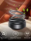 Solar Powered Aroma Diffuser Rotating Suspension Double Ring Car Perfume for Car