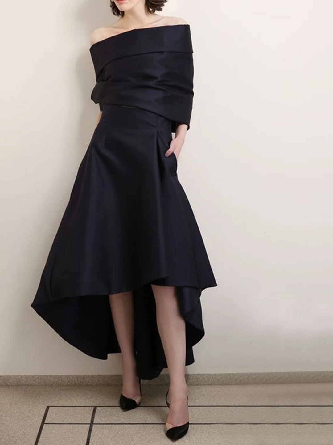 Asymmetric A-Line Elegant Maxi Dress