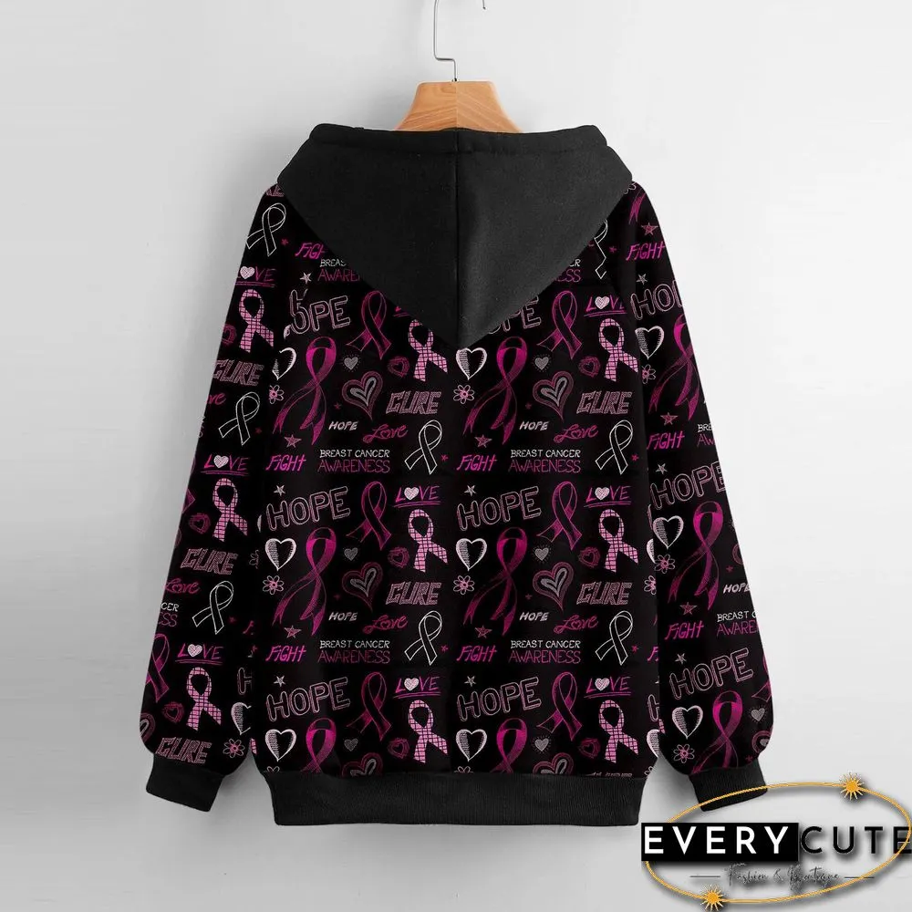 Long Sleeve Front Pocket Hooded Sweatshirt With Draw Sre
