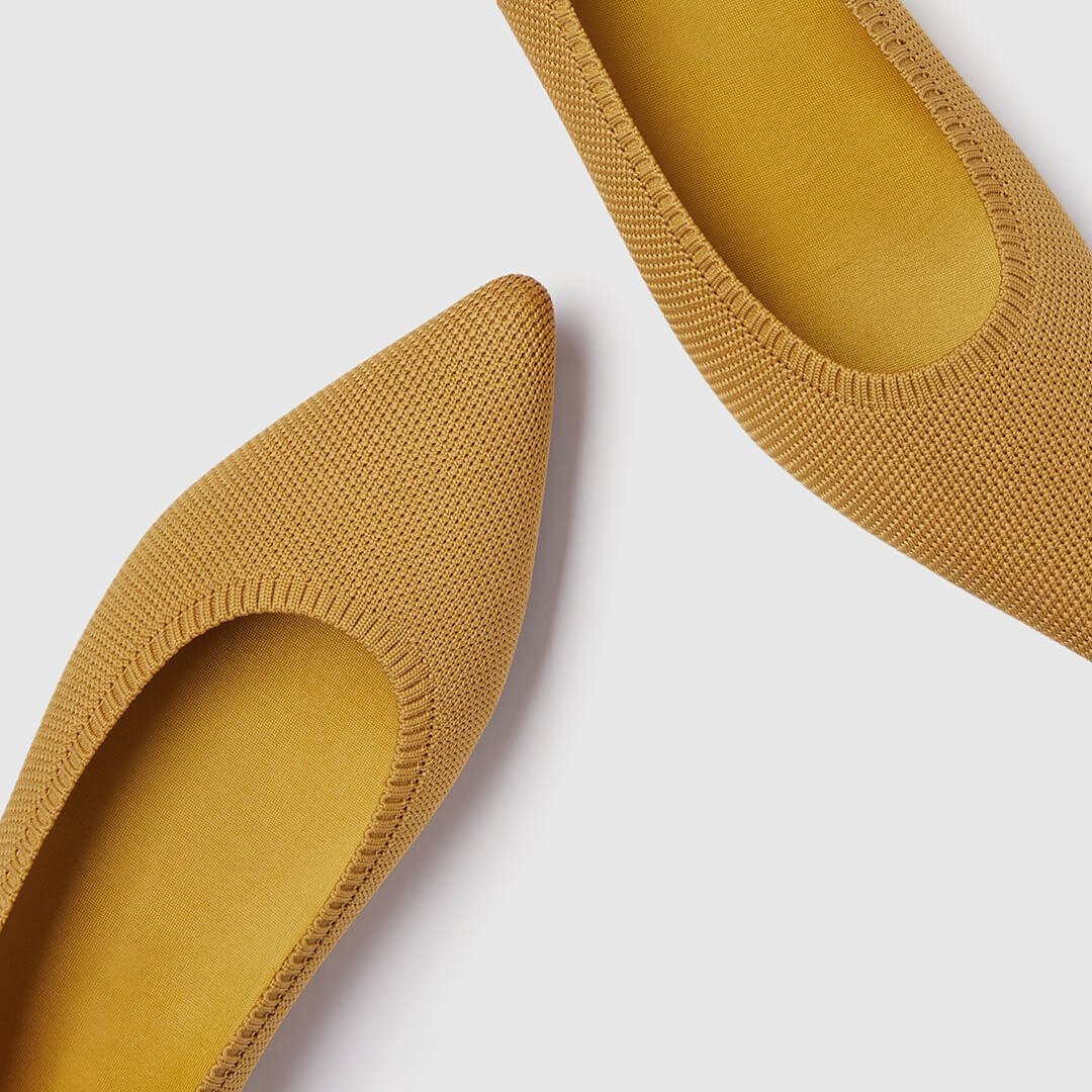 yellow womens flat shoes
