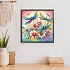 Diamond Painting-DIY Full Round Drill Flowers Dragonfly