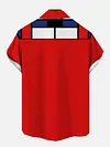 Abstract Mondrian Checkered Print Men's Short Sleeve Shirt