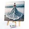 Beach Dress Girl-Paint by Numbers Acrylic Painting 40*40cm