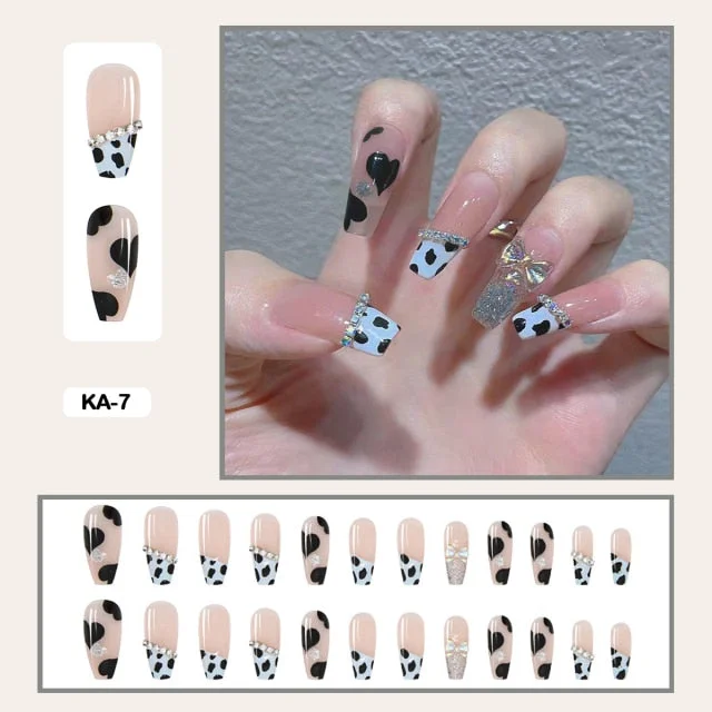 24pcs/box Kawaii Butterfly Lovely Wearable Press On Fake Nails SP17092