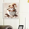 Diamond Painting-DIY Full Round Drill Coffee Gnome
