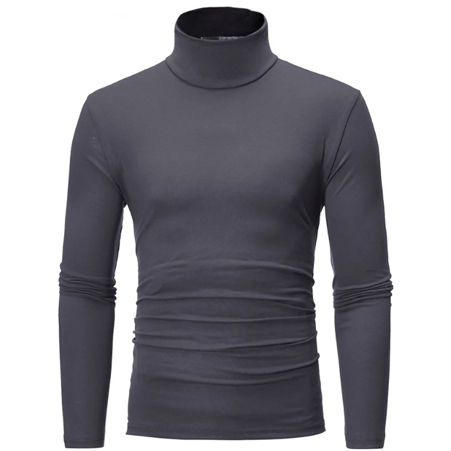 Fashion High Collar Mens Casual T-shirt-inspireuse