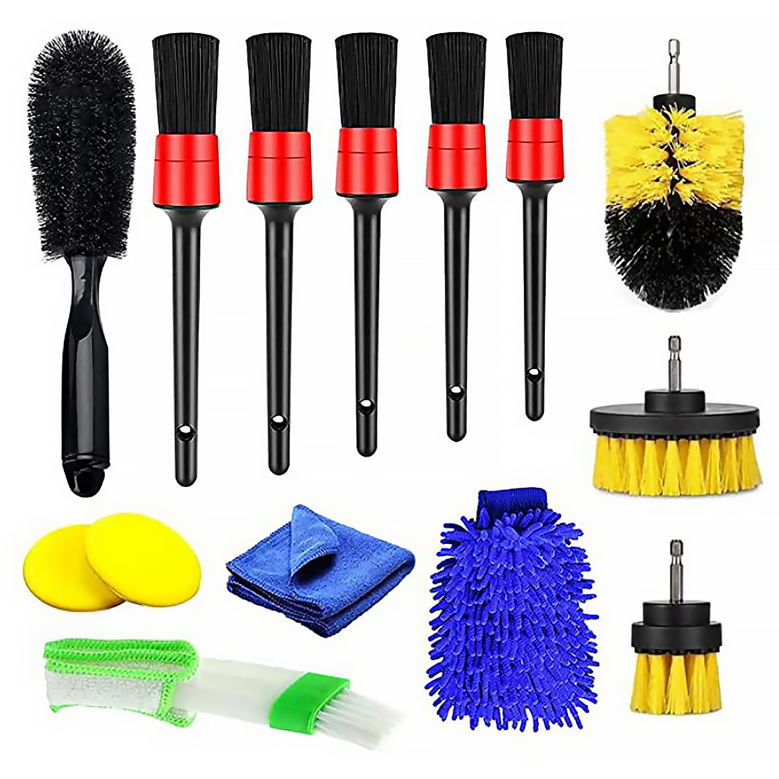 

Car Cleaning Kit Interior Auto Detailing Brush Set for Wheels, 14-piece set, 501 Original