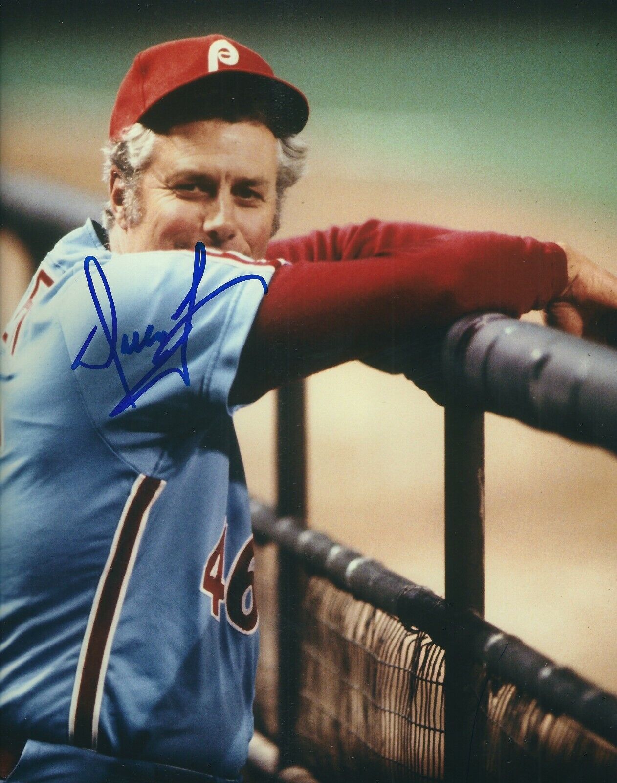 Autographed Dallas Green Philadelphia Phillies 8x10 Photo Poster painting