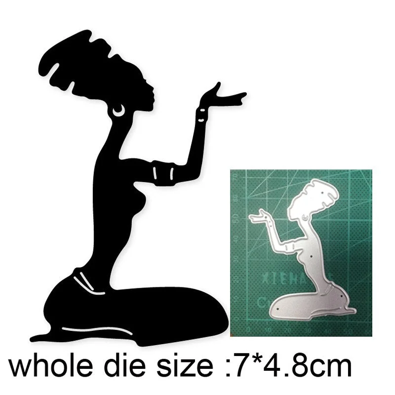 2021 New Craft Dies Africa Woman Metal Cutting Dies Cut Die Mold Decoration Scrapbook Dies Knife Mould Blade Punch Stencils Dies