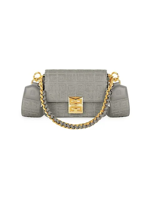 Givenchy Woven Chain Logo Crossbody Bag-Stone Grey