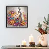 Fille en robe de fleur - peinture au diamant de forme sp&eacute;ciale - 30 * 30cm
