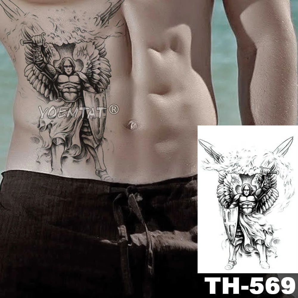 Hero Gladiator Warrior Waterproof Temporary Tattoo Sticker Spartan Tatto Crusader Knights Body Art Arm Fake Tatoo Men Women