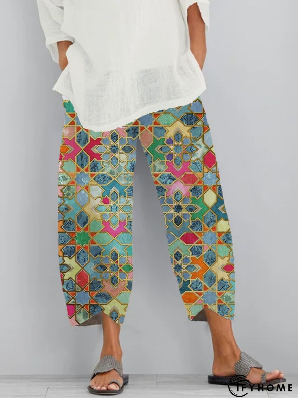 Casual Plus Size Printed Pants | IFYHOME