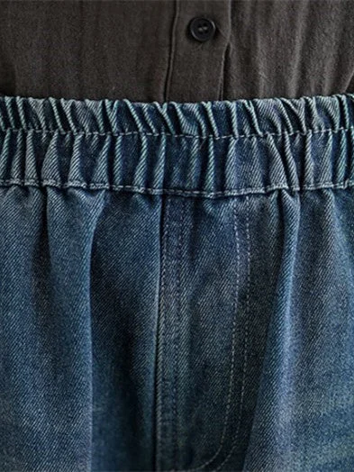 Women Half Sleeve V-neck Solid Color Dress