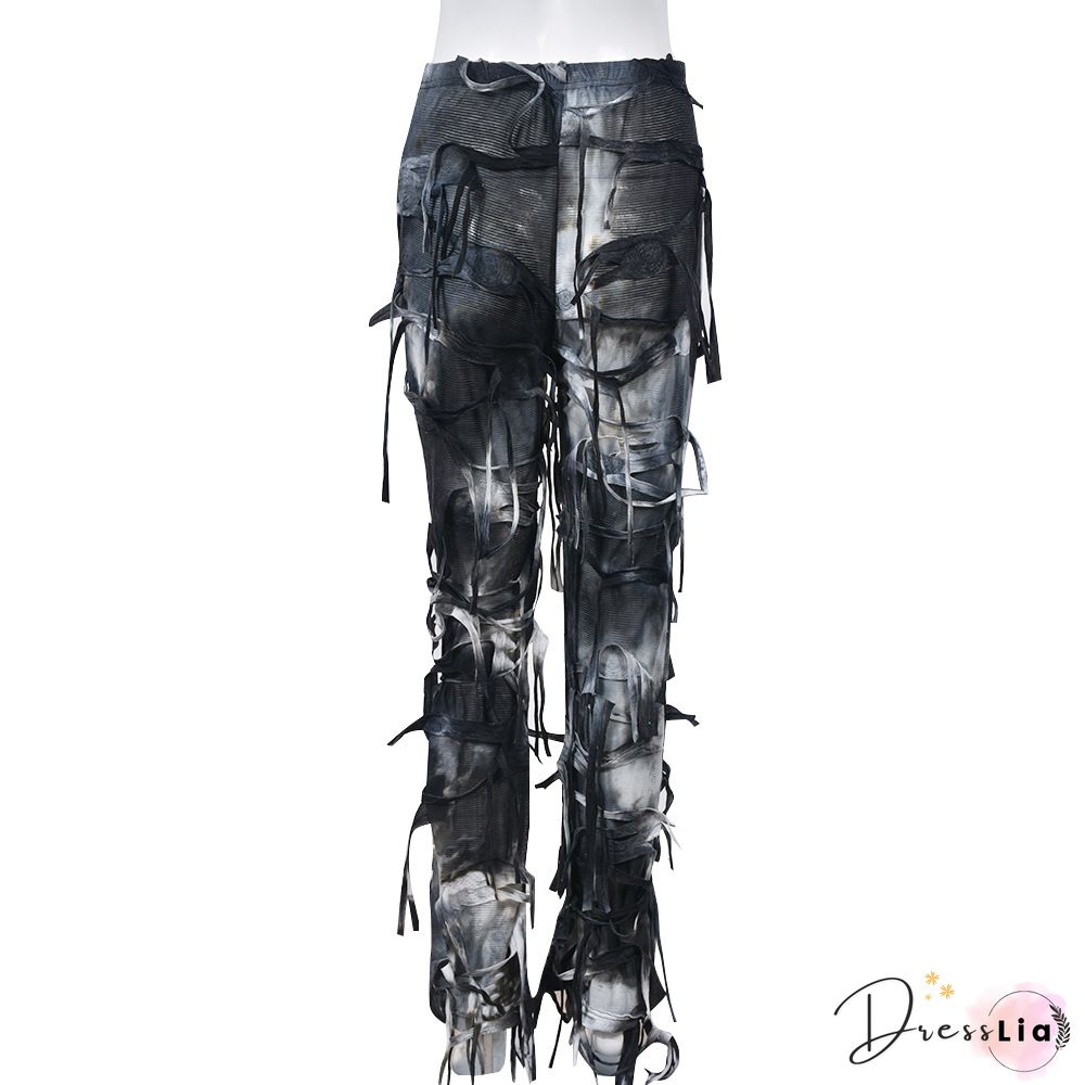 Fringed Casual Pants