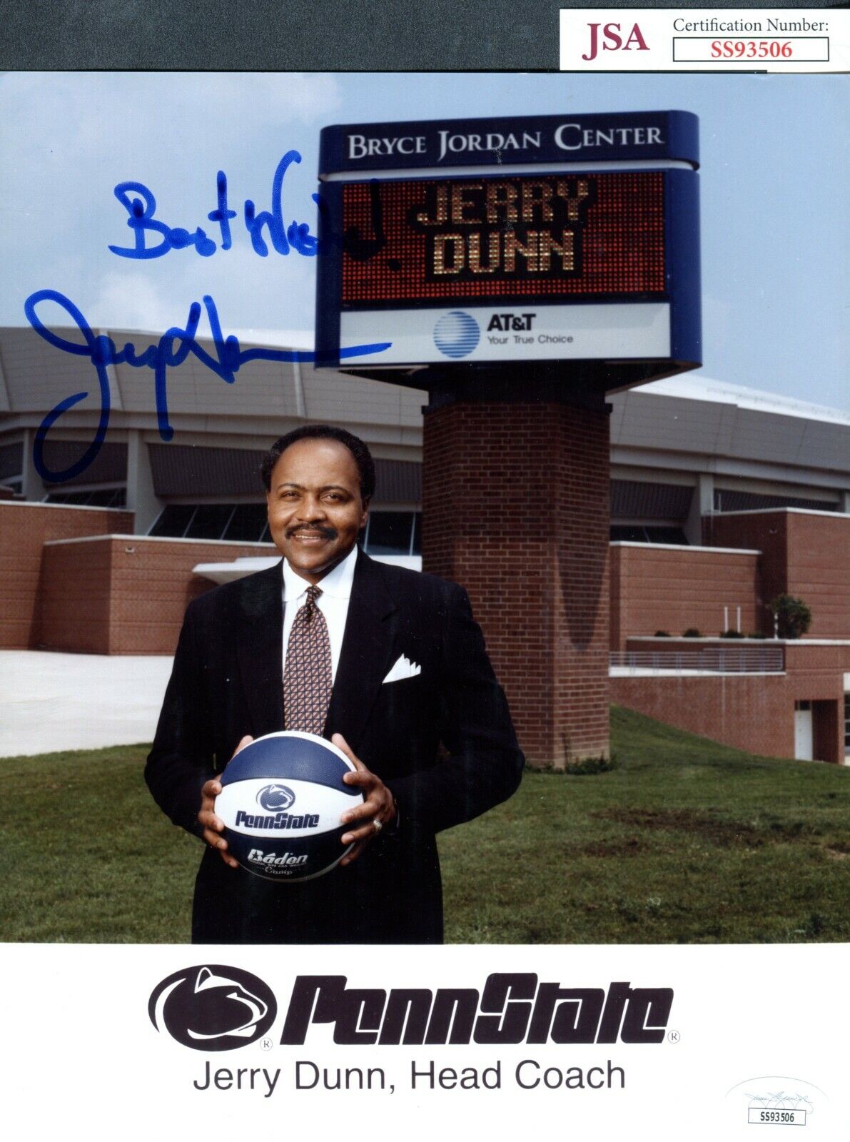 JSA Jerry Dunn Autographed Signed 8x10 Photo Poster painting Penn State Nittany Lions TRB 914