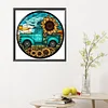 Diamond Painting -DIY Round Drill Sunflower Car